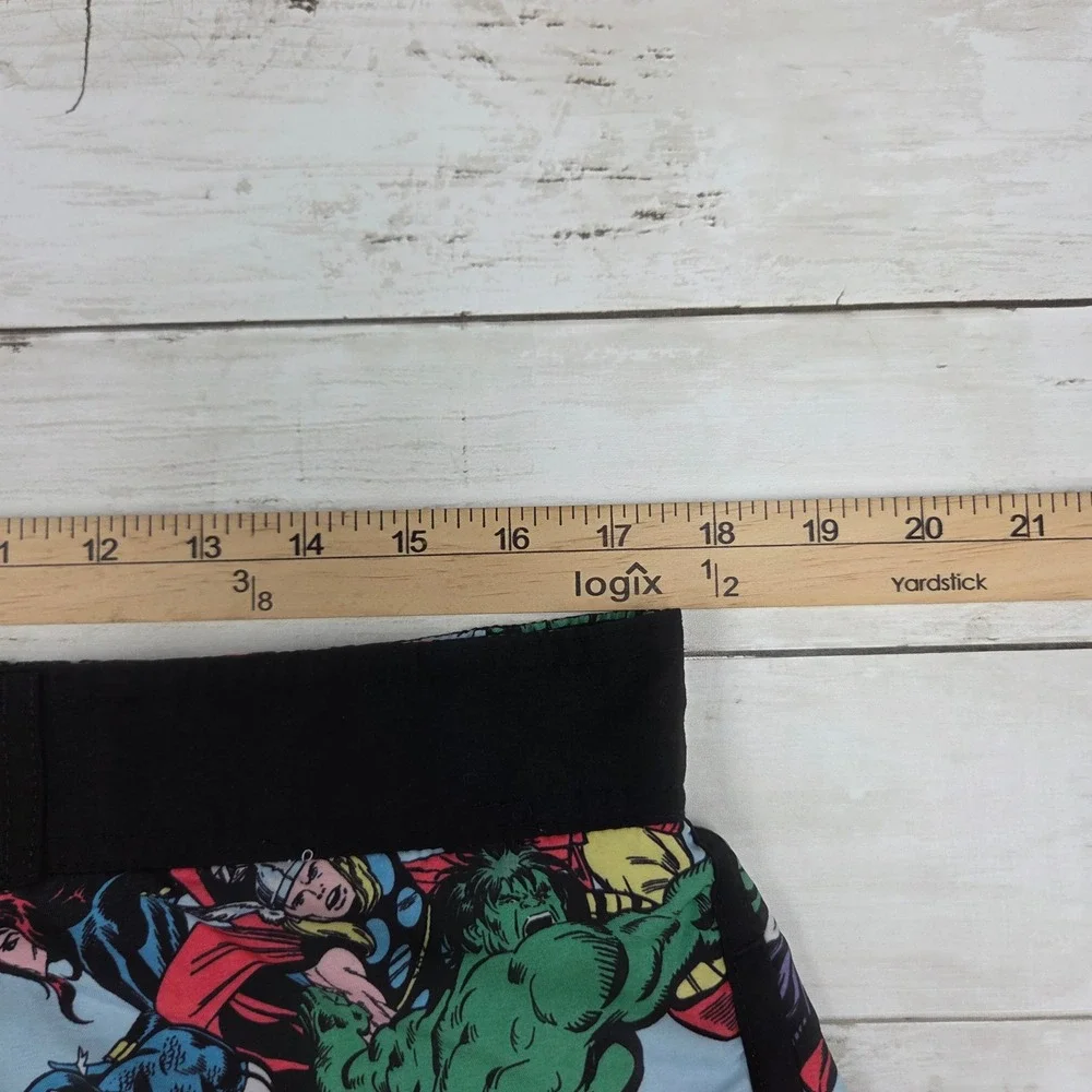 Marvel Avengers Board Shorts Swim Trunks Mens Large Blue Comic Book Print